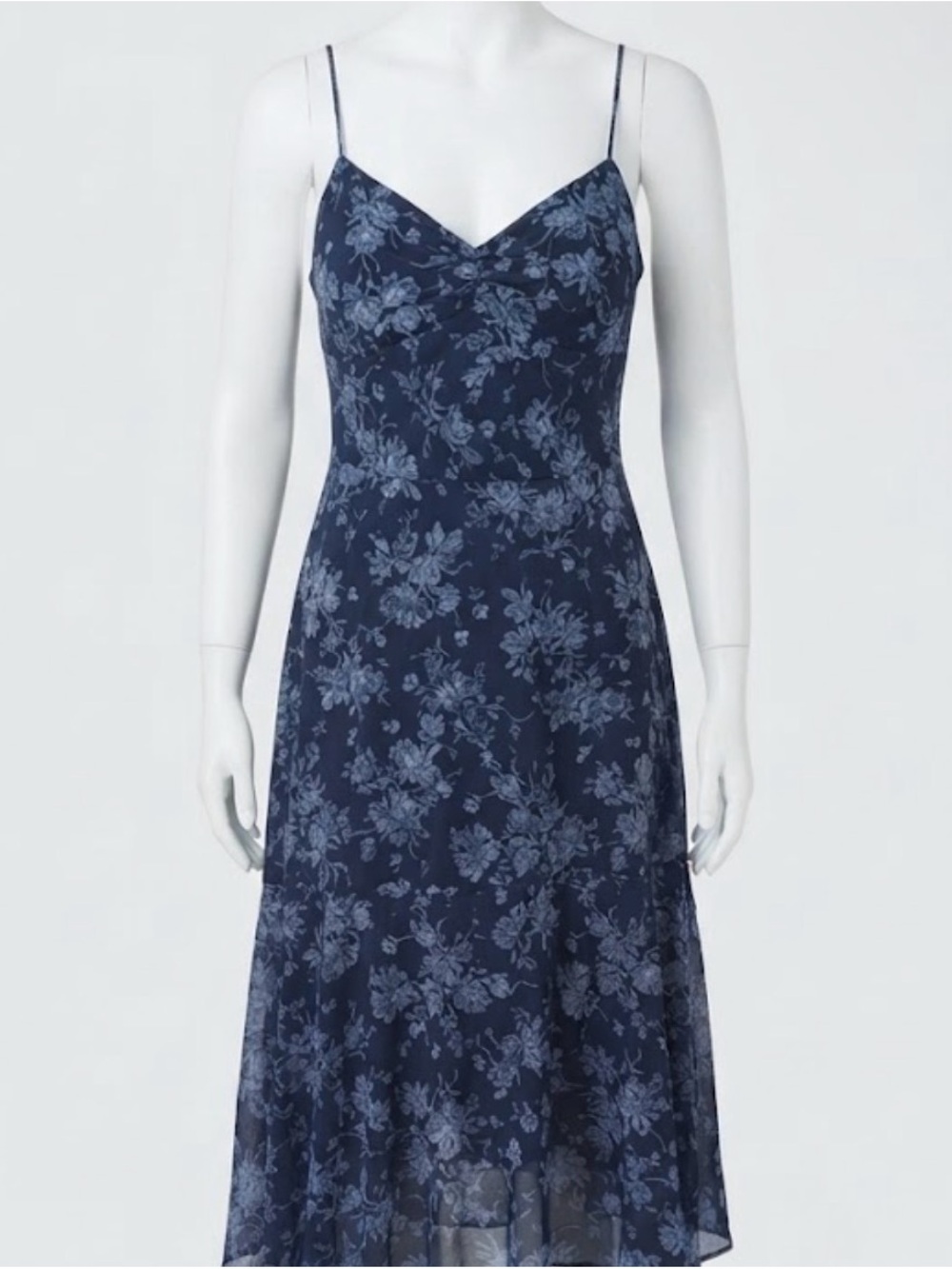 Trixxi Navy Floral Slip Midi Dress